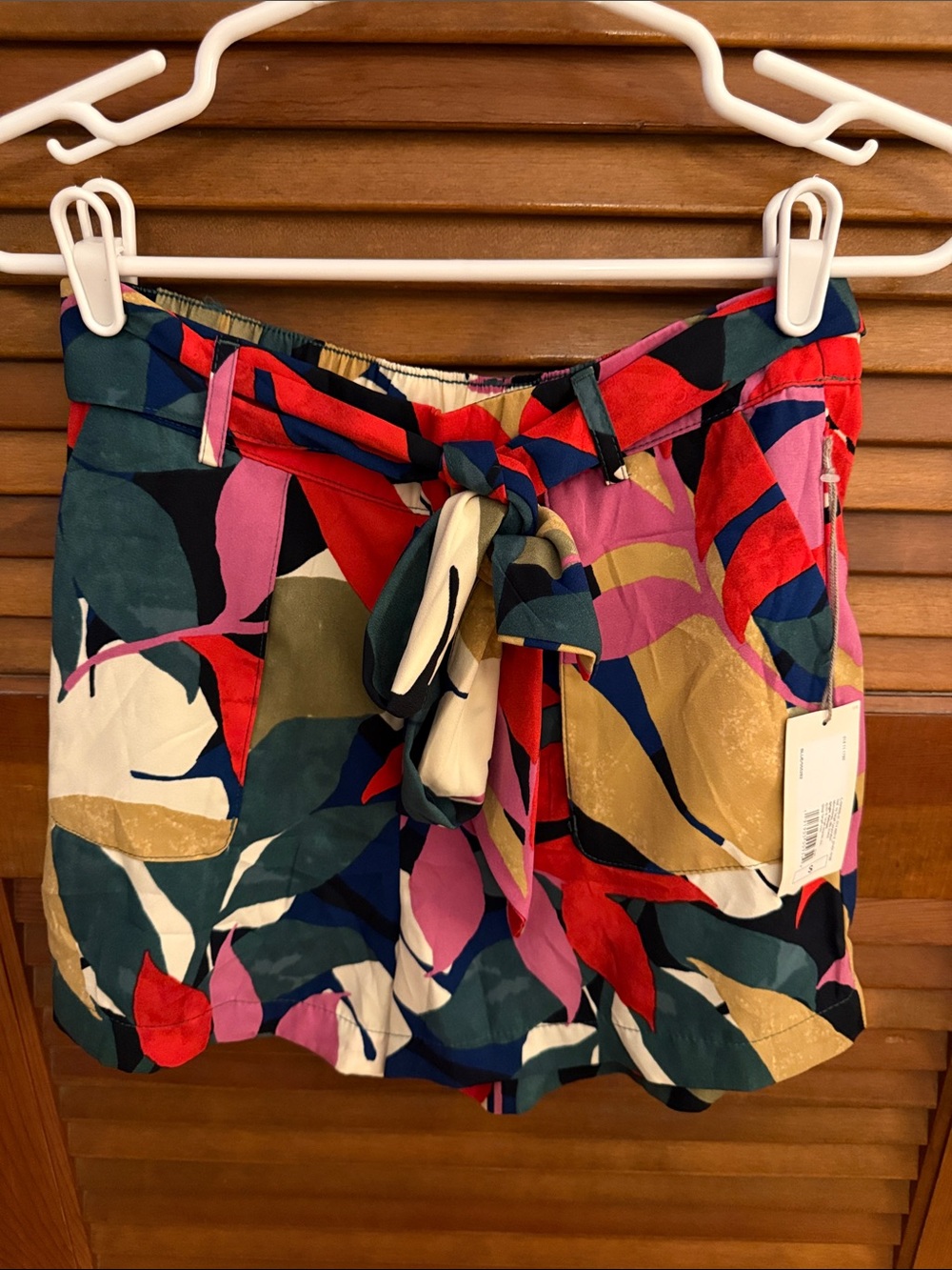 a new day Multicolor High-Waist Tie-Front Women’s Shorts